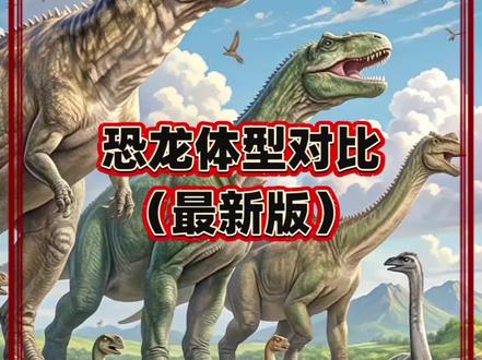 恐龙体型对比 #恐龙体型对比 #恐龙 #科普