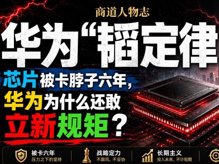 芯片被卡脖子六年,华为为什么还敢立新规矩? #华为“韬定律” #人物志 #文娱百科明日之星 #快成长计划