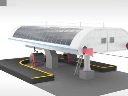 缆车轿厢减速原理#轨道交通 #新型轨道交通 #地铁 #铁路 #火车跑的快