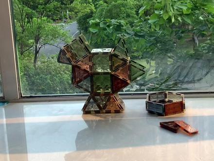 磁力片的1000种创意玩法,第20期,母鸡下蛋 #种草激励计划 #亲子手工推荐 #创作者中心 #磁力片 #磁力片搭建