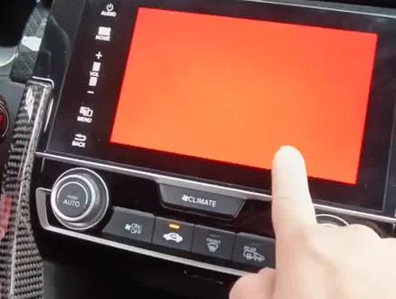 本田十代思域闪红屏绿屏触摸屏失灵维修方法#本田 #本田思域十代 #汽车音响维修