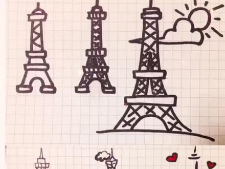 #我要上热门 #简笔画 #埃菲尔铁塔 #兔宝绘画 #不同年级画画 我觉得年级越大他就越懒,你觉得呢?😂