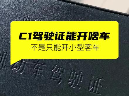 C1驾驶证到底都能开啥车 #汽车人共创计划