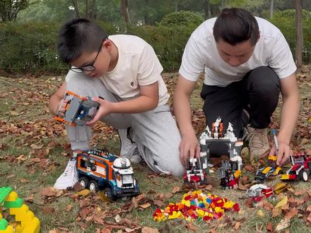 动手拼个坦克就好了 #爸爸带娃 #手工