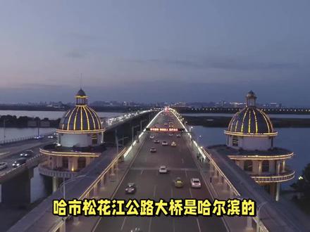 哈尔滨景点:松花江公路大桥 #旅游推荐官