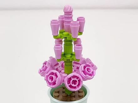 这个小颗粒积木花手感这好呀!花朵还可以调节幅度,很棒👍🏻#积木花 #六一儿童节礼物 #拼装积木