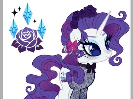 情人节哥特风格的珍奇 #小马宝莉 #珍奇 #绘画 #外网搬运