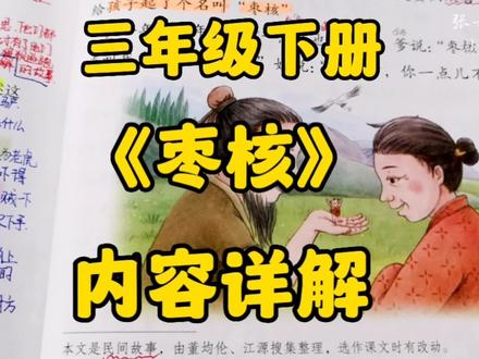 三下语文:《枣核》内容详解它是实物还是人物?发生什么有趣事? #小学语文 #创作者扶持计划 #部编版语文 #三年级语文下册 #预习课本