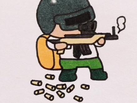 #和平精英 #吃鸡 #画 (吃鸡的正确画法~