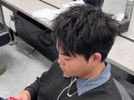 今天分享一款男士中短发#美发技术分享 #男生发型 #理发日记