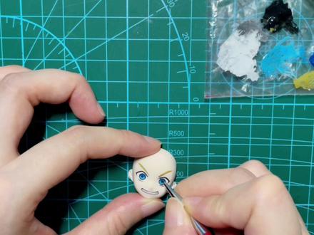 粘土画脸过程「轻教学」【火影忍者】画了个鸣人脸嘻嘻~#粘土手工 #绘画#画脸教程