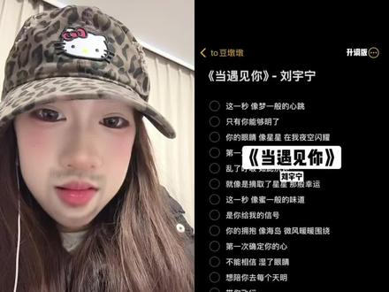这一秒 像梦一般的心跳#当遇见你翻唱 #刘宇宁 #音乐分享 #合拍