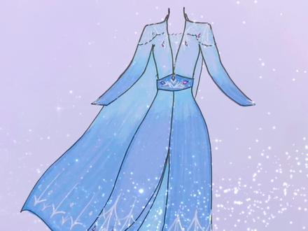 画艾莎公主的裙子 #冰雪奇缘 #艾莎 裙子#简笔画 #绘画过程 @抖音小助手 @抖音创作灵感 @抖音青少年 #迪士尼公主