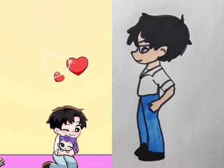 谁都不能动鲁米#简笔画#二次元#动漫#动画#反转