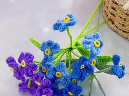 简单易学的勿忘我花束教程,简单又好看,快动手做一束永生花吧!#简单易学 #勿忘我花束 #手工 #教程 #手工diy