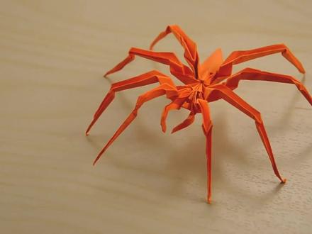 用纸折出活灵活现的蜘蛛,太神奇了