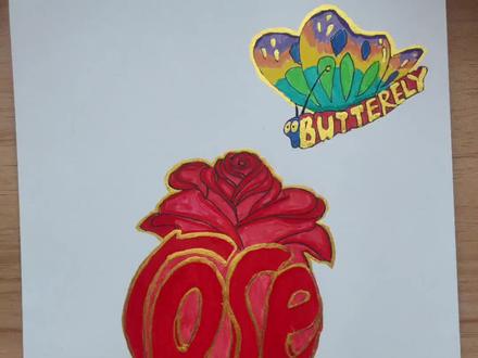 小鹿交作业啦!小学三年级英语单词画#儿童创意美术 #手抄报 #手工 #英语