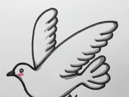 国庆节主题简笔画·和平鸽简笔画,国庆节主题手抄报素材#画画 #国庆 #简笔画 #手绘 #国庆节手抄报