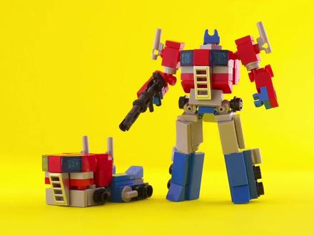 教你拼一个迷你乐高擎天柱。视频来自Kos Brick。