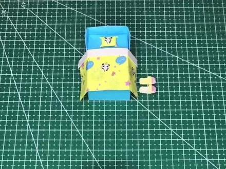 折纸床、被子、枕头#折纸 #一起做手工