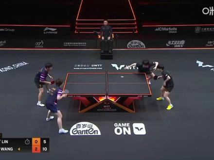 #孙颖莎王楚钦 #香港总决赛 莎头与动漫的今日对阵最后两个球开心一刻,擦边与死网