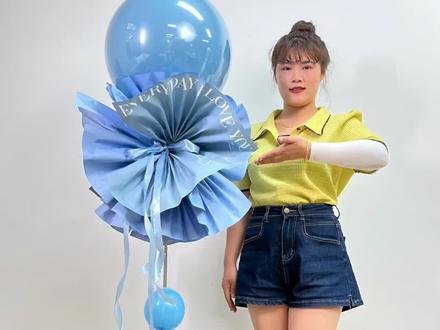 包装纸立柱教程#气球立柱教程 #气球立柱造型 #气球立柱制作教程 #气球培训