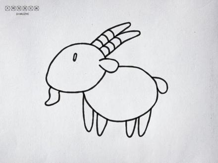 #简笔画 #简笔画教程 #画画 #绘画#手绘 #儿童绘画 可爱小山羊的简笔画教学