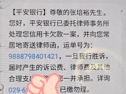 #平安银行 我只希望你们给我时间 #贷款 #信用卡 #律师函