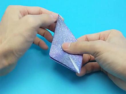 3D立体星星折纸,做好可以许个愿望,简单漂亮创意手工