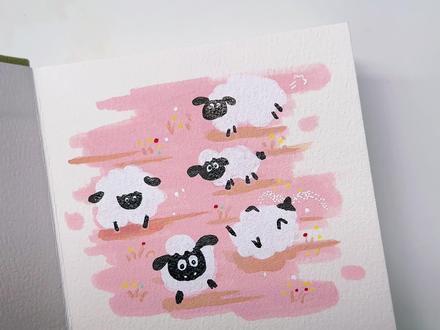 一分钟画羊咩咩乐园教程 来画一个软绵绵又有点淘气的童话午后吧!
今天我们一起创造一片粉色草原上的羊咩咩乐园!
#丙烯马克笔 #跟着抖音学画画 #画画 #绘画教程 #每日一画