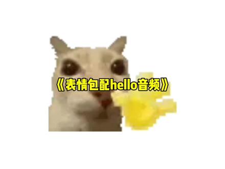 挥手表情包配hello音频,太魔性了又上头#整活#表情包#Hello#萌