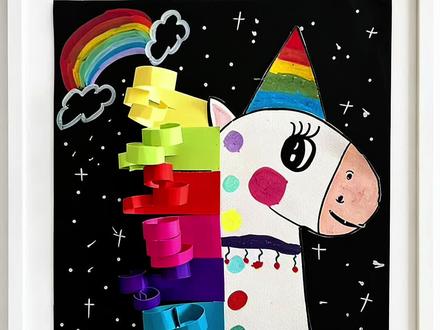 马年创意手工|周末在家带宝宝玩彩虹小马,也适合幼儿园宝宝玩~
材料准备:
小马(画好或者提前打印好)
黑色卡纸
彩纸条(宽度自己决定)
马克笔
#幼儿手工 #创意手工 #儿童手工制作 #新年 #一起学画画