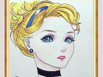 老爸画的VS我画的#灰姑娘 #想画就画 #公主画画 #手绘 @DOU+小助手 @抖音小助手