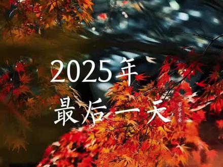 2025年最后一天 今天是2025年的最后一天,这一年里,大事小事终归都成往事,朝朝暮暮迎来新光,何其有幸,岁月并进,准备好了吗?迎接2026年的惊喜和好运。新的一年,愿爱的人都喜乐如常,盼的事,都归于心上。#2025年最后一天#告别2025#迎接2026#祝福