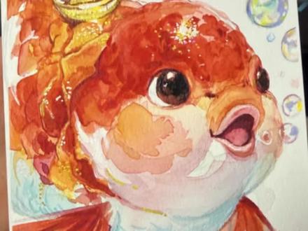一池金鱼载吉祥,四季安康有余粮 #手绘 #绘画 #画画🎨 #水彩手绘