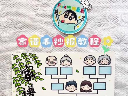 家谱手抄报教程 #家谱手抄报 #家谱绘画 #家庭树手抄报 #家庭树绘画 #家庭树英语小报