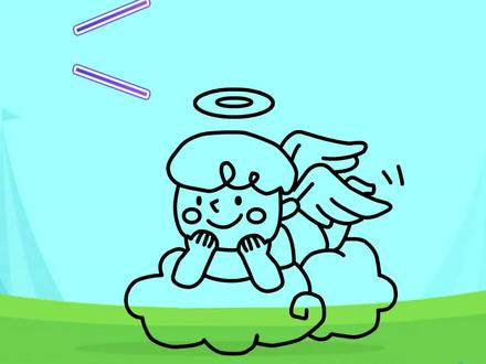 云朵丘比特儿童简笔画视频教程少儿美术启蒙亲子益智陪伴卡通漫画 #丘比特简笔画 #儿童绘画教程 #亲子陪伴