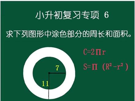 小升初数学,圆环的周长和面积;听懂一道题,掌握一类题#小升初数学 # 数学思维训练