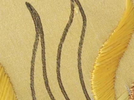 苗绣,转弯的针法练习#非遗文化 #纯手工刺绣