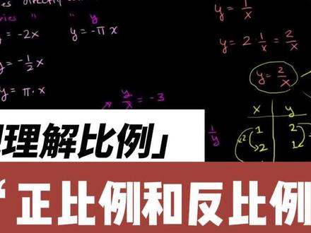 直观理解比例-正比例和反比例介绍