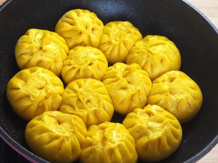 南瓜生煎肉包,手把手教你如何发面,很多人做了都说好吃,详细版本戳这里