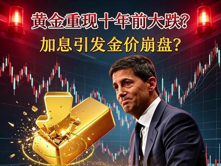 黄金重现十年前大跌?加息引发金价崩盘? #黄金 #美联储 #金价 #加息
