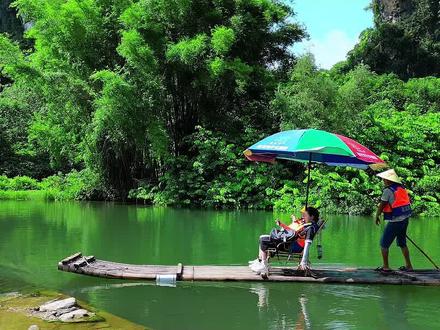 20元人民币背景#桂林 #阳朔 #遇龙河 #旅行推荐官 #竹筏游江