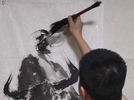 牛手绘现代水墨奔牛#手绘牛#现代水墨牛#笔墨当随时代