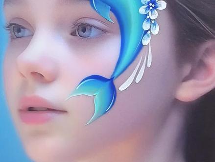 彩绘基础课程海豚彩绘#彩绘 #海豚彩绘的画法