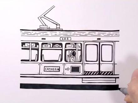 太空旅行巴士,步骤图围脖已出#手绘 #画