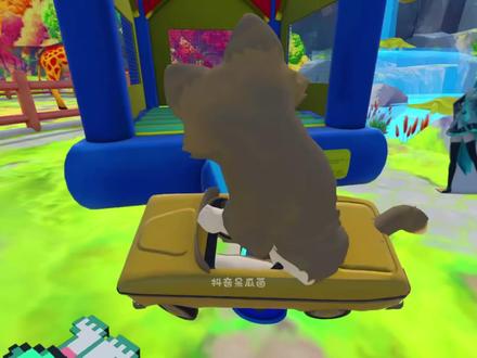 这个充气城堡!真好玩! #单机游戏 #猫咪模拟器 #猴子模拟器