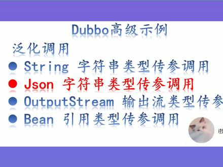 24. dubbo高级示例-泛化调用之通过Json字符串类型传参调用