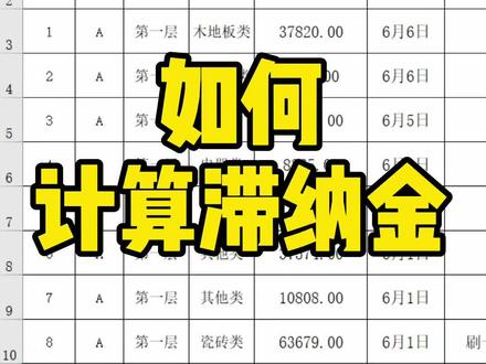如何计算滞纳金?#excel教程 #excel #excel教学 #office办公技巧