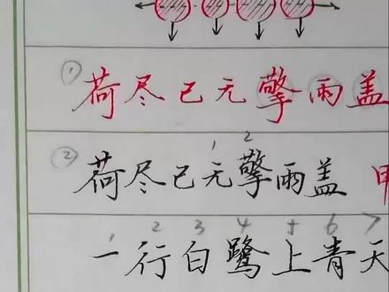 横格书写的章法技巧#练字 #硬笔练字硬笔书法